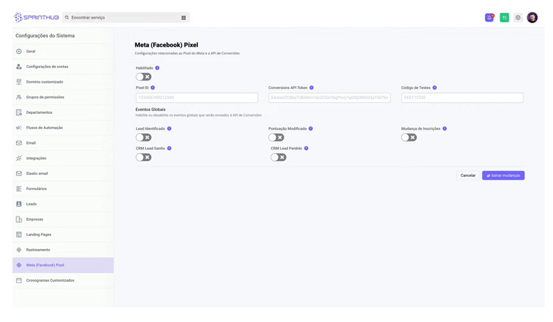 API de Conversões SprintHub